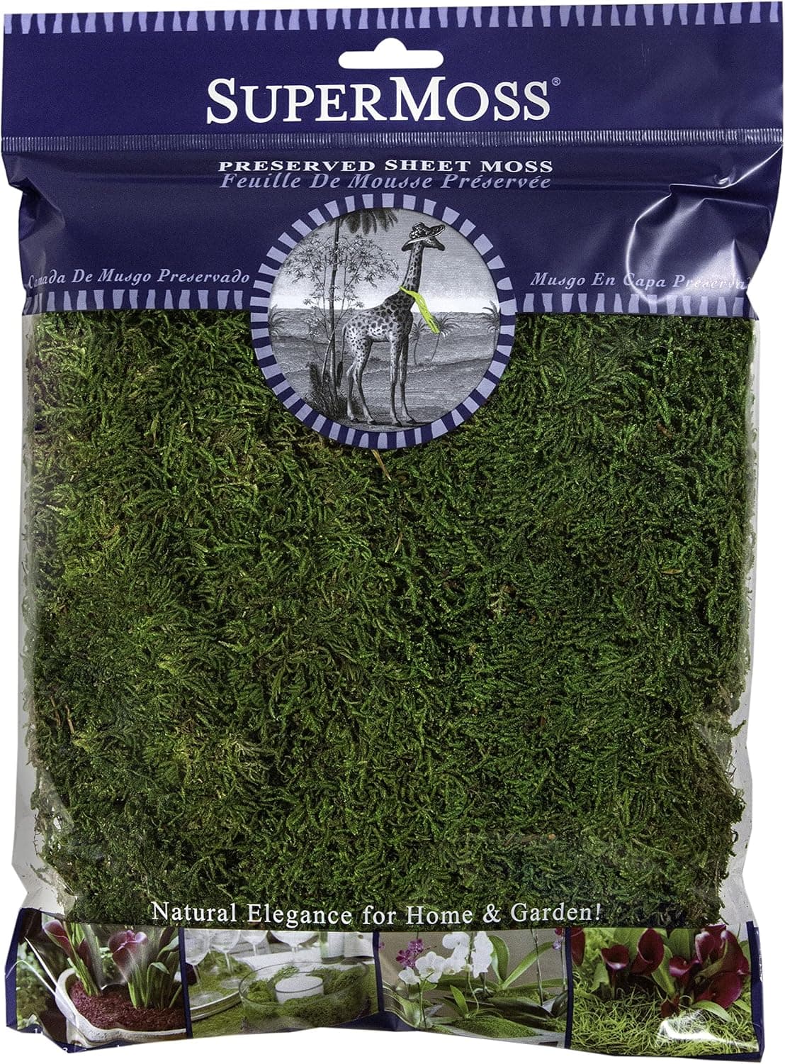 SuperMoss 21512 Preserved Sheet Moss, Fresh Green, 8oz, 200 Cubic Inch