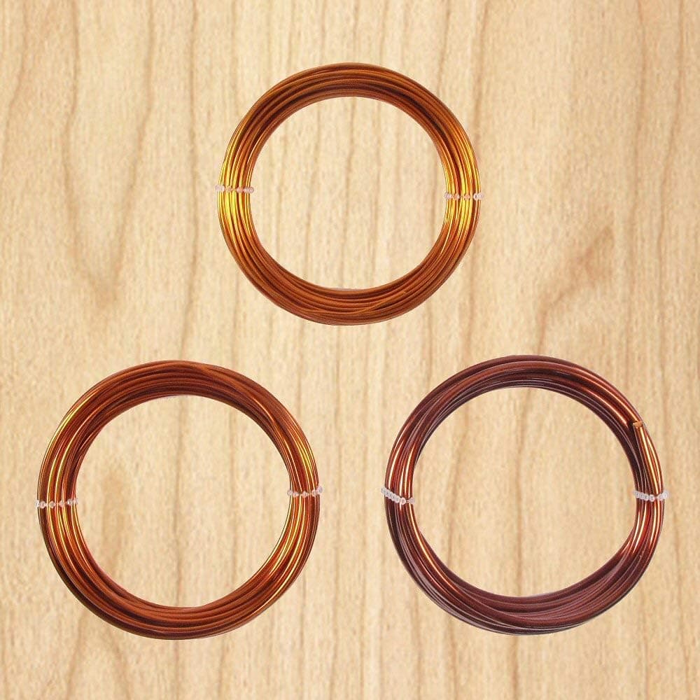Bonsai Training Wire in Solid Enameled Copper - Set of 3 Sizes - 1.0mm, 1.5mm, 2.0mm
