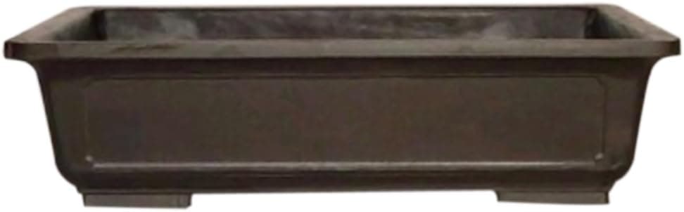 Bonsaiboy Home Decor Brown Mica Bonsai Pot, Rectangle 12.25 x 8.75 x 4.0 OD