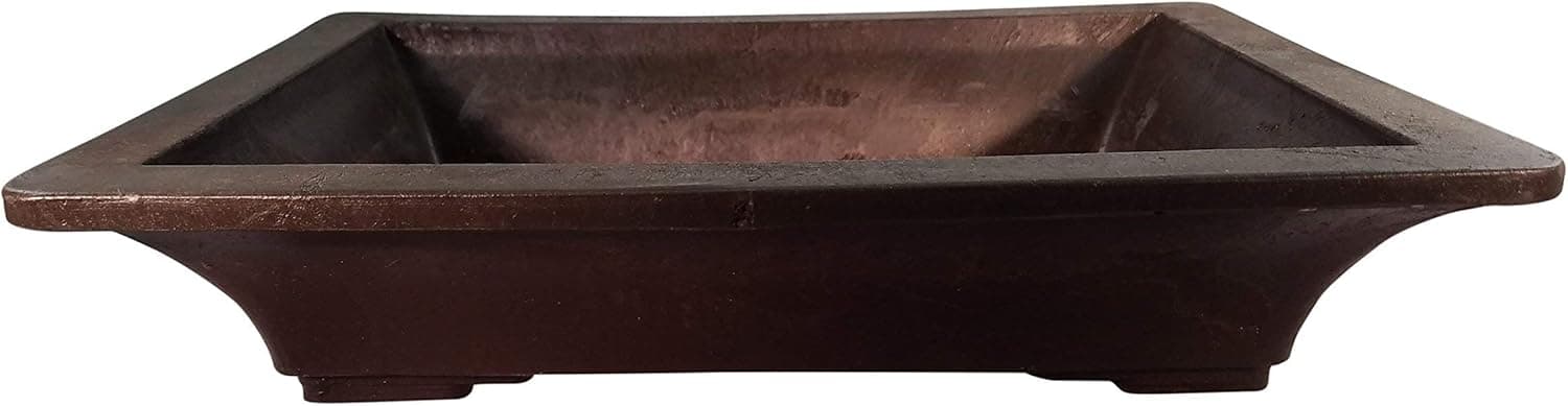 13.5 x 10 x 3 Rectangle Mica Bonsai Pot with Wide Lip, Great for Training Bonsai, Superior to Plastic