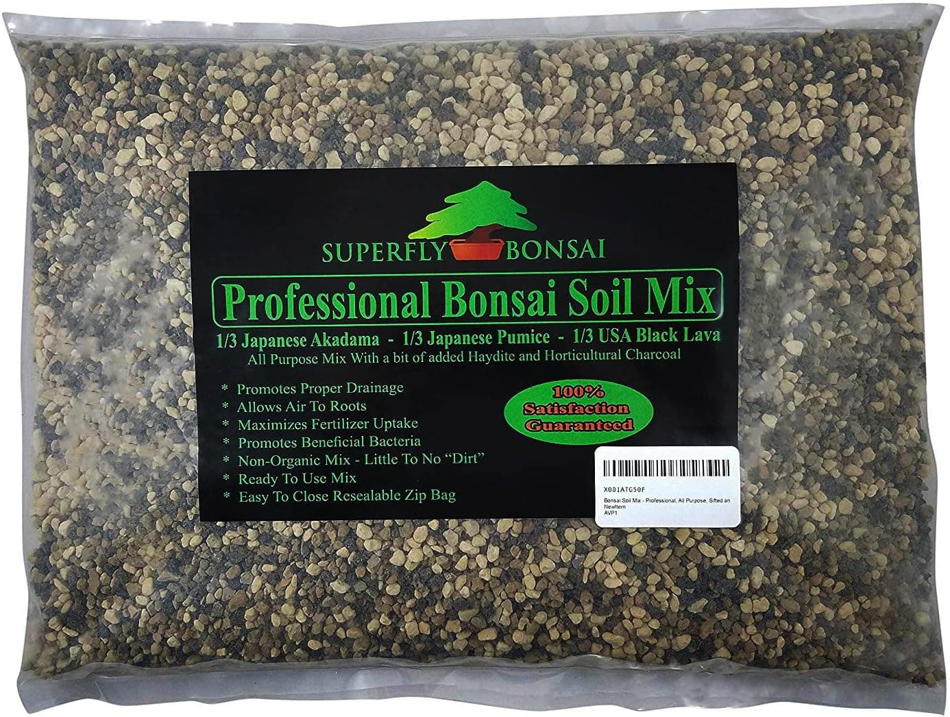 Bonsai Soil Mix - Premium Professional All Purpose Sifted Ready to Use Blend - Akadama, Black Lava, Pumice & Charcoal, Boons Mix (6 Quart)