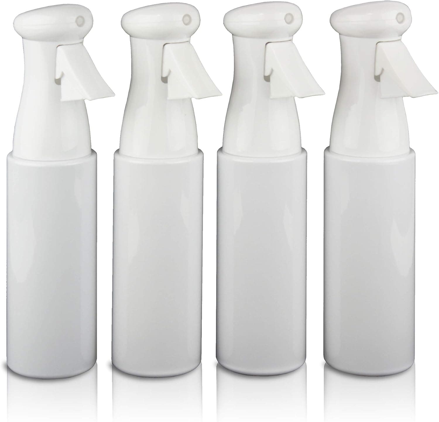 4-Pack Ultra-fine Continuous Spray Mister Bottles with Easy-to-Hold Hand Pump, Refillable, 12 oz