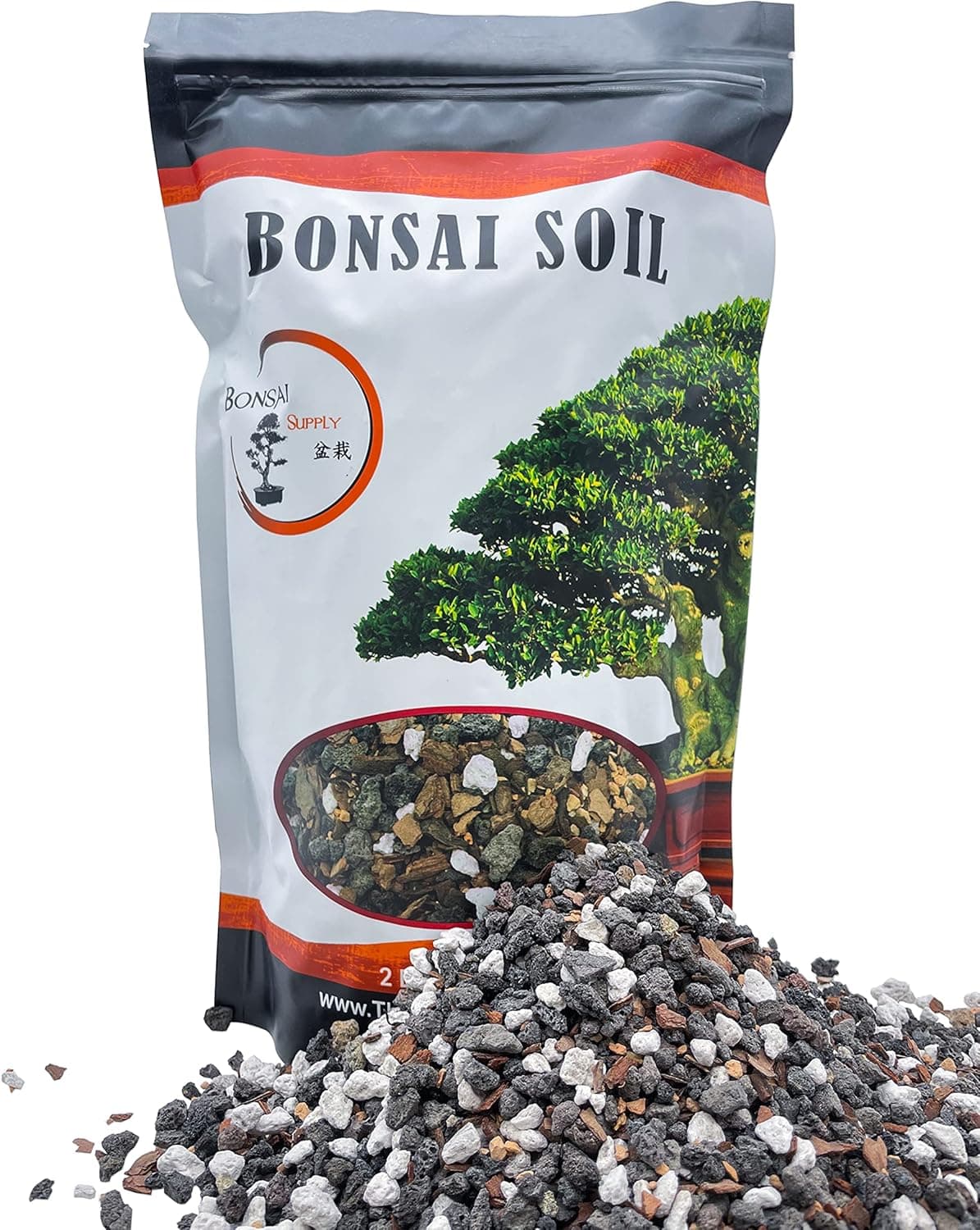 The Bonsai Supply Bonsai Soil All Purpose Mix, Fast Draining Pre Blend (2 Quart Bag) Pumice, Lava, Calcined Clay and Pine Bark