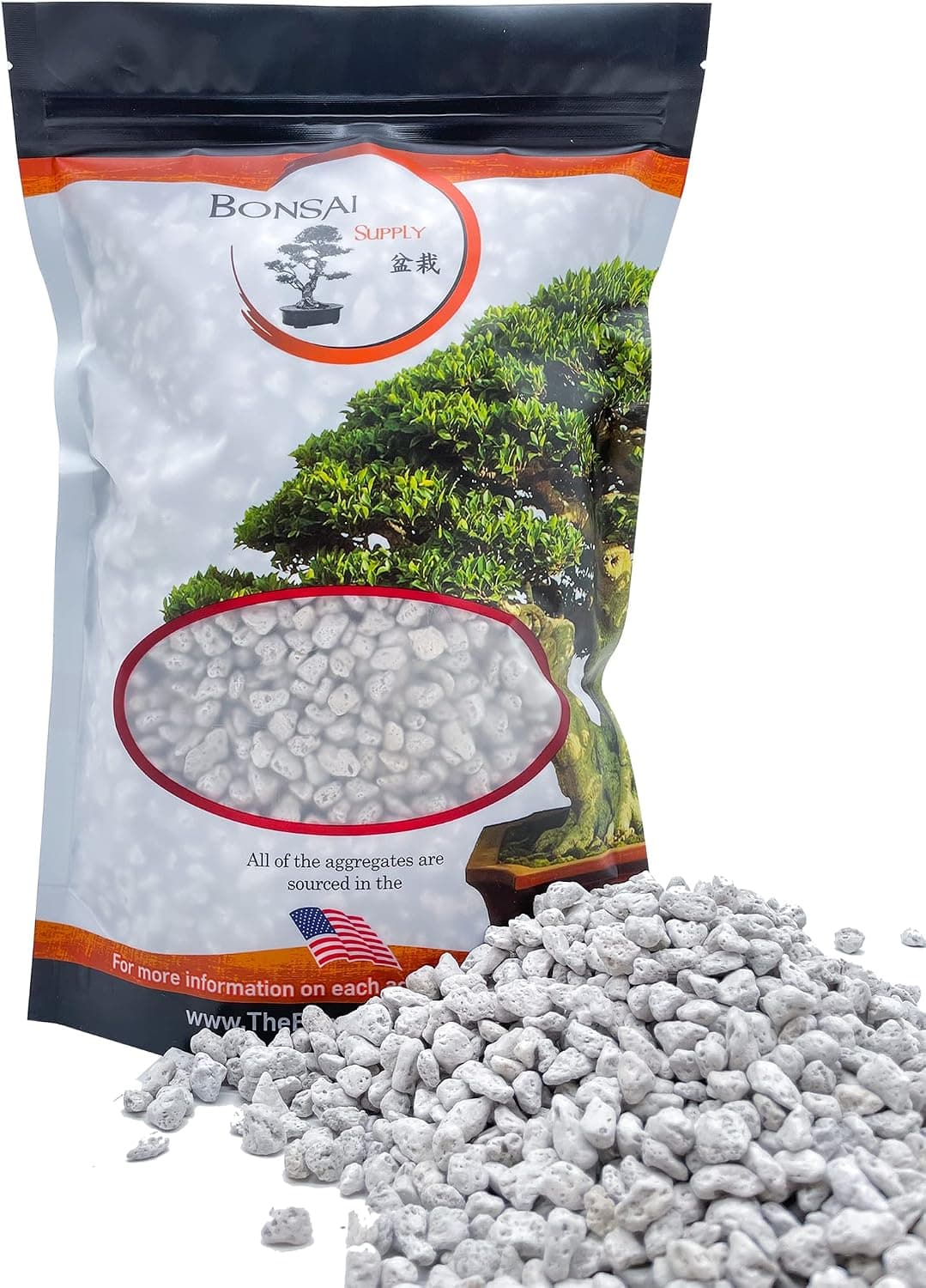 The Bonsai Supply Pumice for Bonsai, Succulent, Cactus, Alocasia, Monstera and Tropical Aroids, 2 Quarts Bag, 1/4" Particle Size