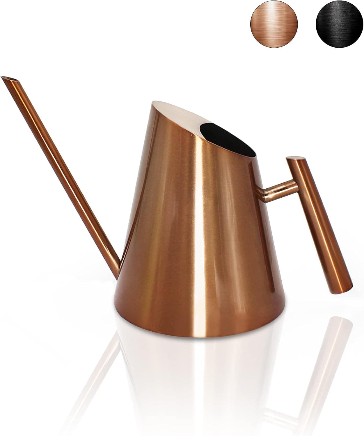 Cesun Copper Watering Can Indoor Plants - Small Stainless Water Can with Long Straight Spout, 30 oz