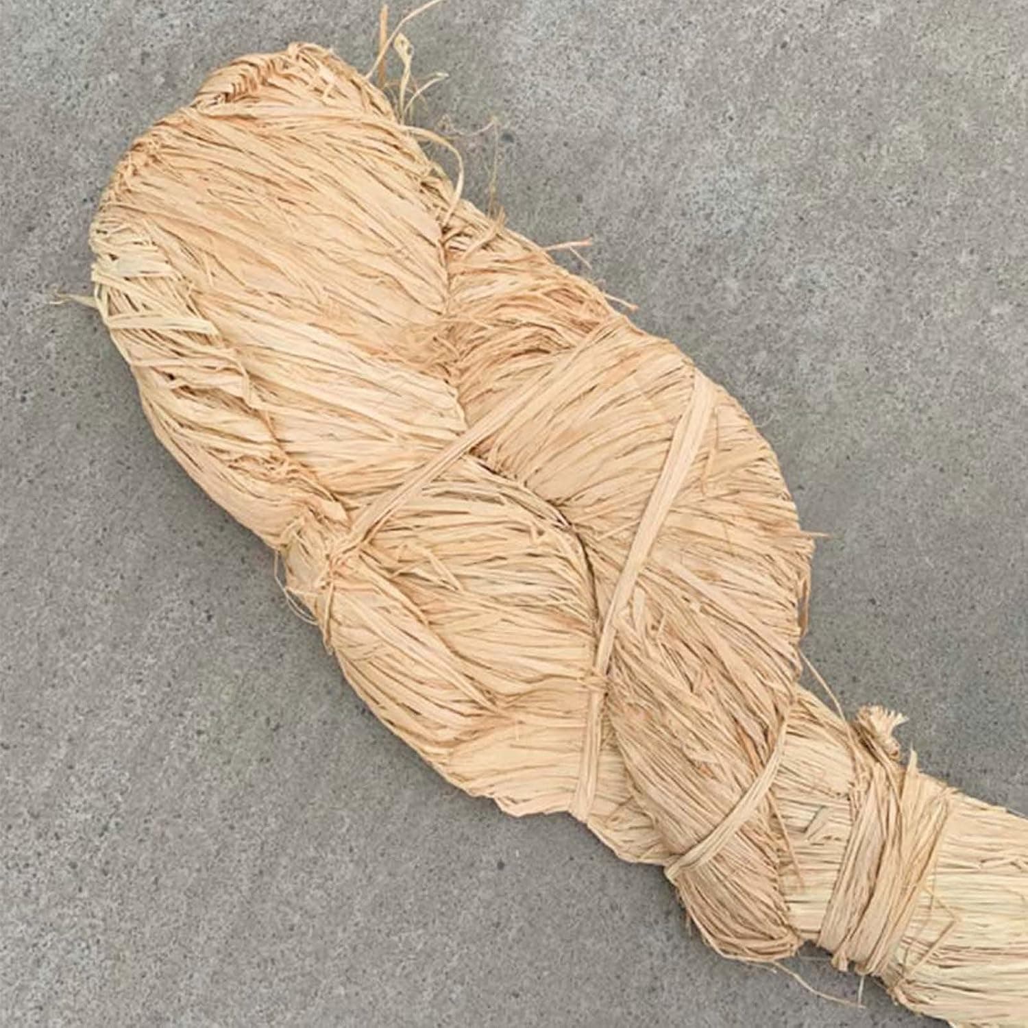 STZJBD Natural Raffia Rope Love Grass Straw Handmade DIY Tie Stripes Crafts Material 1Kg Bundle Hank