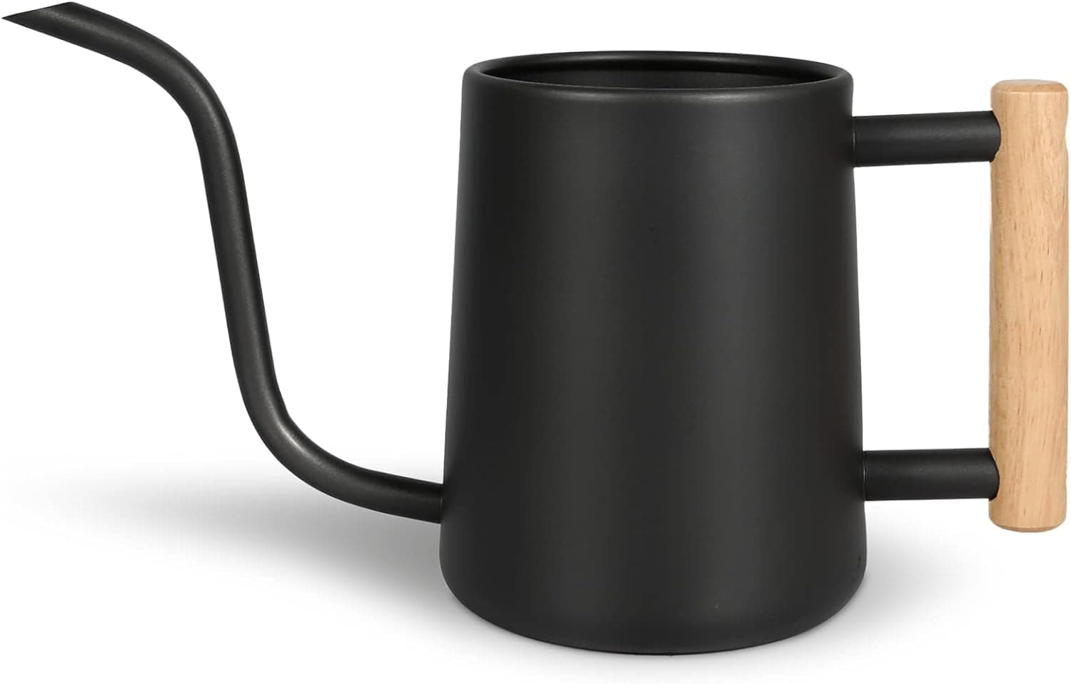 Watering Can for Indoor Plants, 35 oz / 1000 ml Stainless Steel Pot with Long Spout, Black