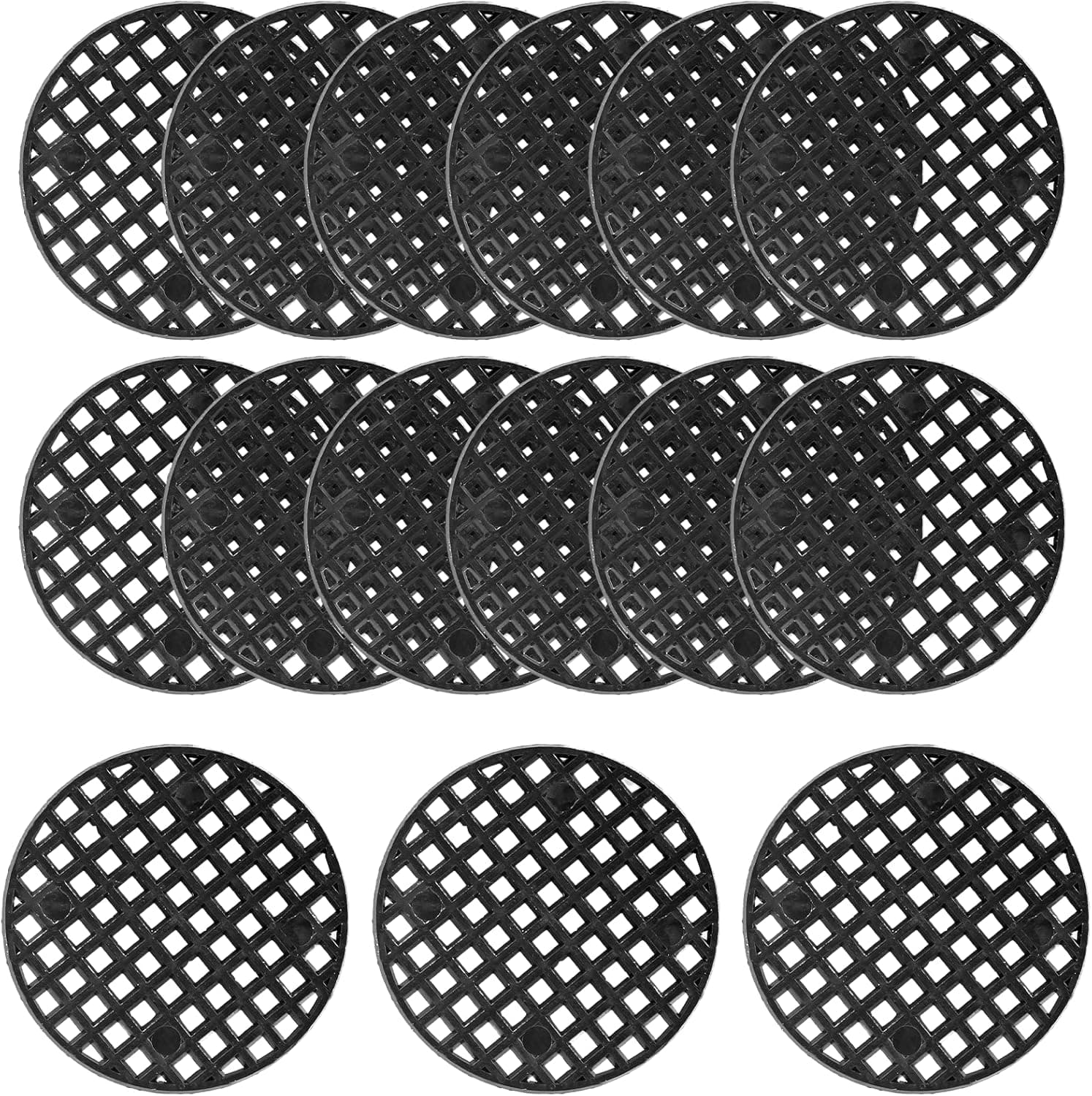 Bivethoi 100pcs Plant Pot Mesh Hole Cover Bonsai Drainage Mesh Insert, Bottom Grid Mat, 1.8 Inch Black