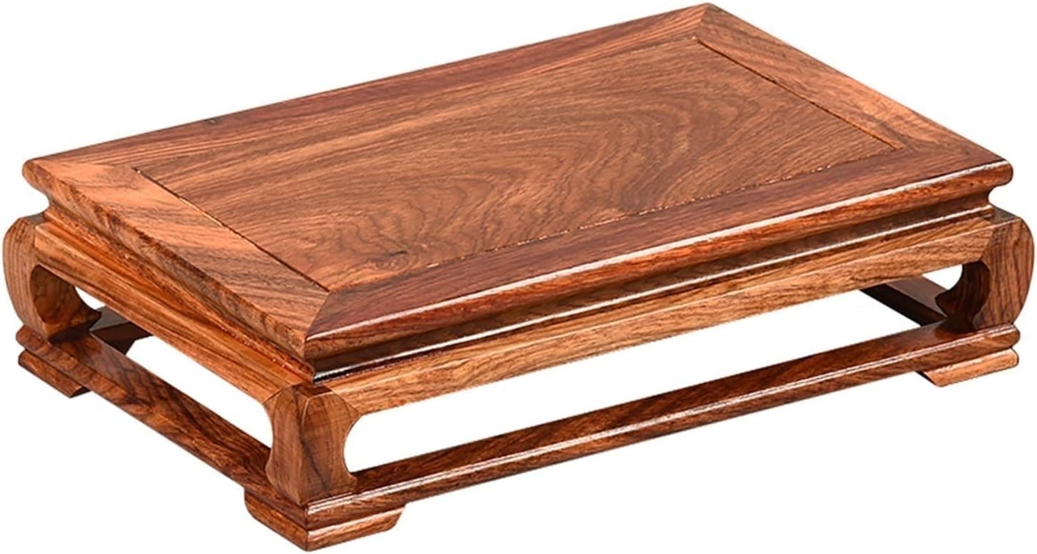 Bonsai Display Stand Wooden Bonsai Base, Rectangular Decorative Teapot Base Indoor Plant Stand