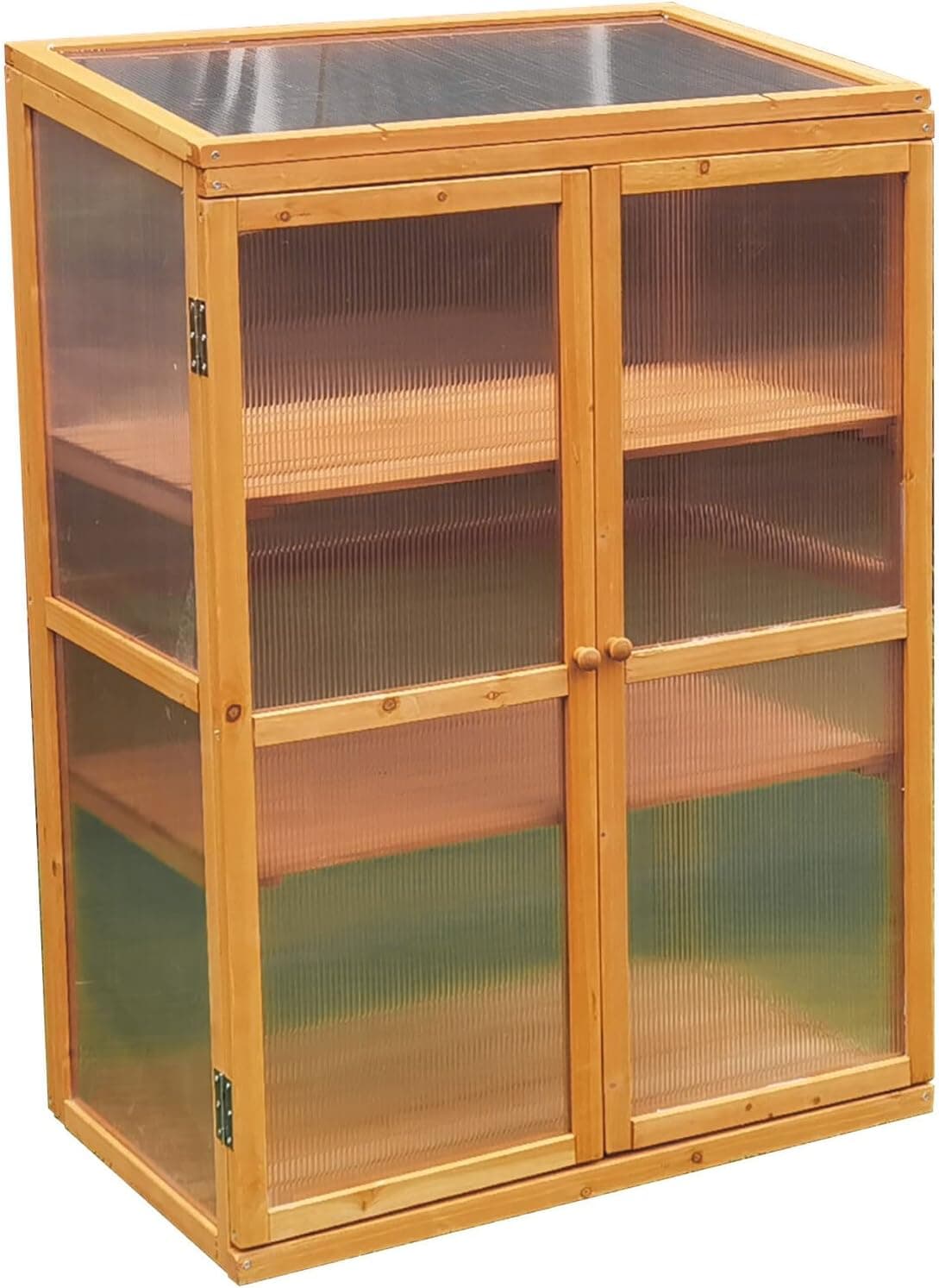 Hanover Indoor/Outdoor Cold Frame Portable Greenhouse with Three Shelves, Aluminum Frame Plant Protector