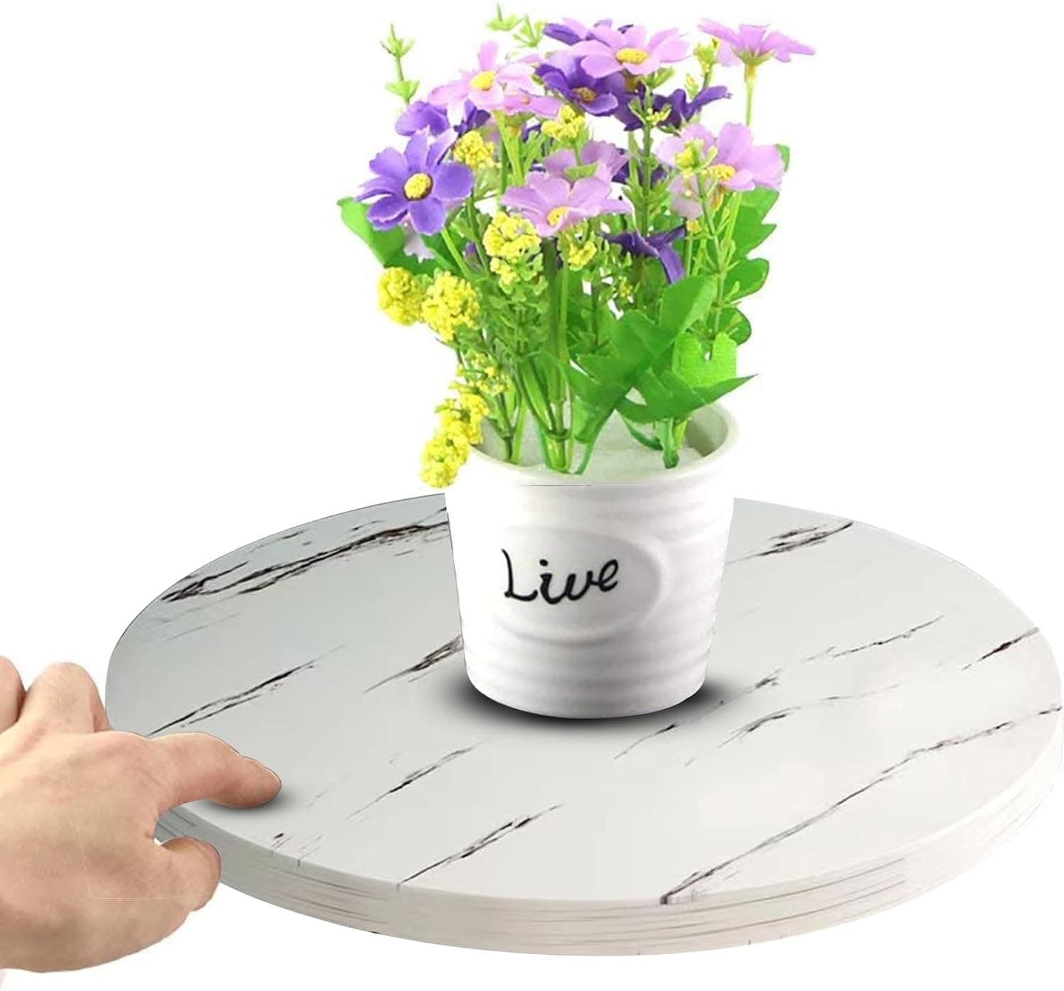 30/40cm Bonsai Turntable Stand, Rotating Swivel Display Platform with Steel Bearings, 100kg Load Capacity