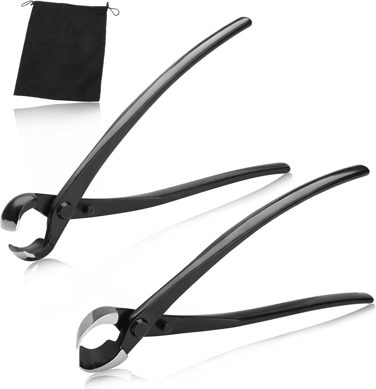 SPEEDWOX Bonsai Branch Tool Kit - Concave and Spherical Knob Cutters, Black, Ambidextrous, Stainless Steel Blades, 210mm Length