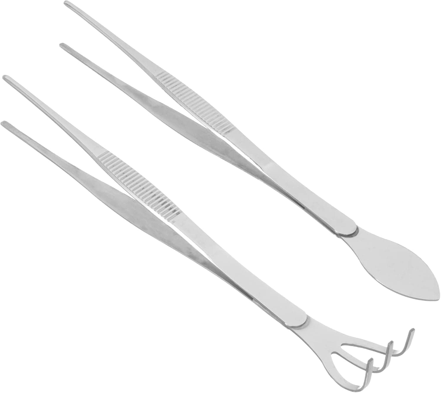 FONDOTIN Stainless Steel Bonsai Tools Set Tweezers Rake Bonsai Tree Supplies for Maintenance Planting