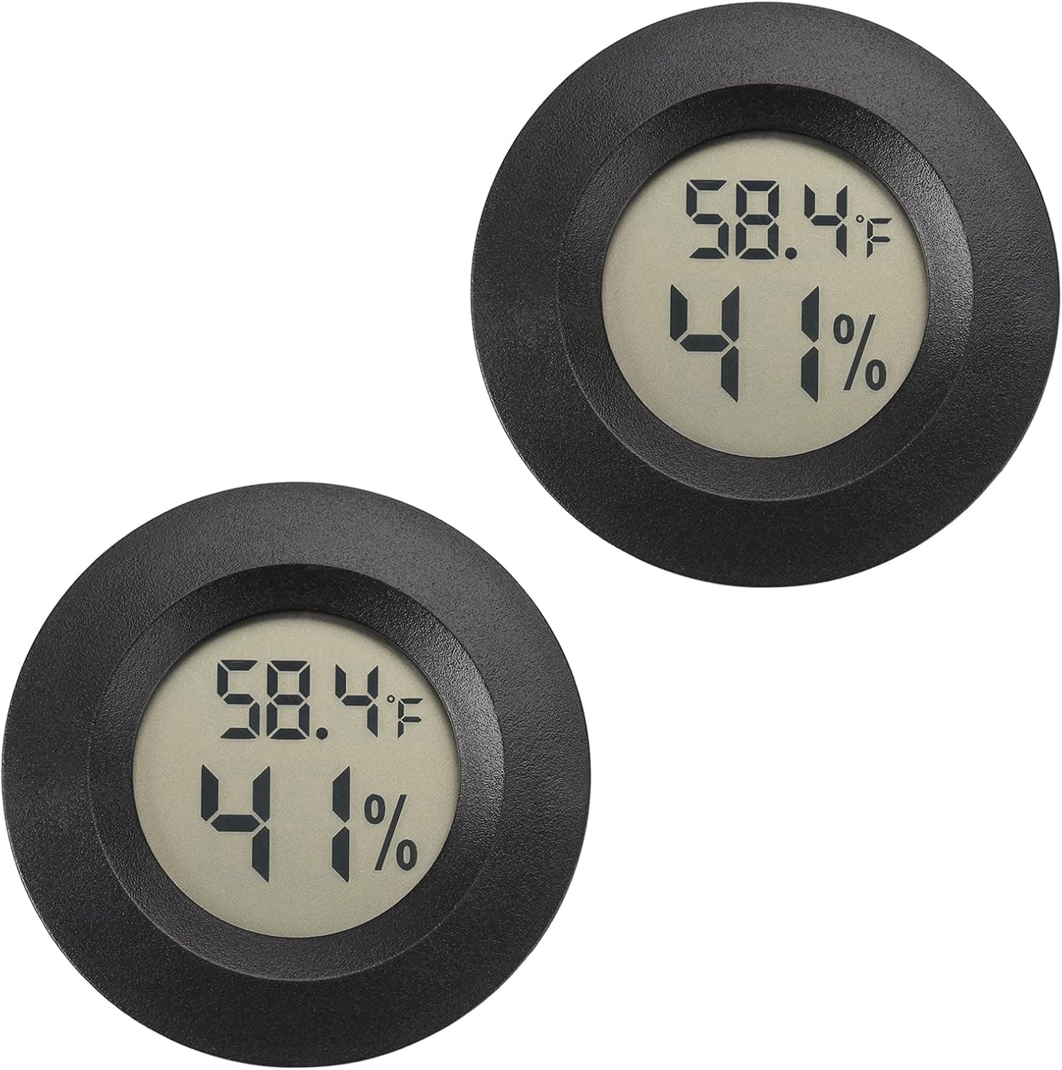 Mini Hygrometer Thermometer Digital Humidity Meter Indoor/Outdoor Monitor for Greenhouse, 2 Pack