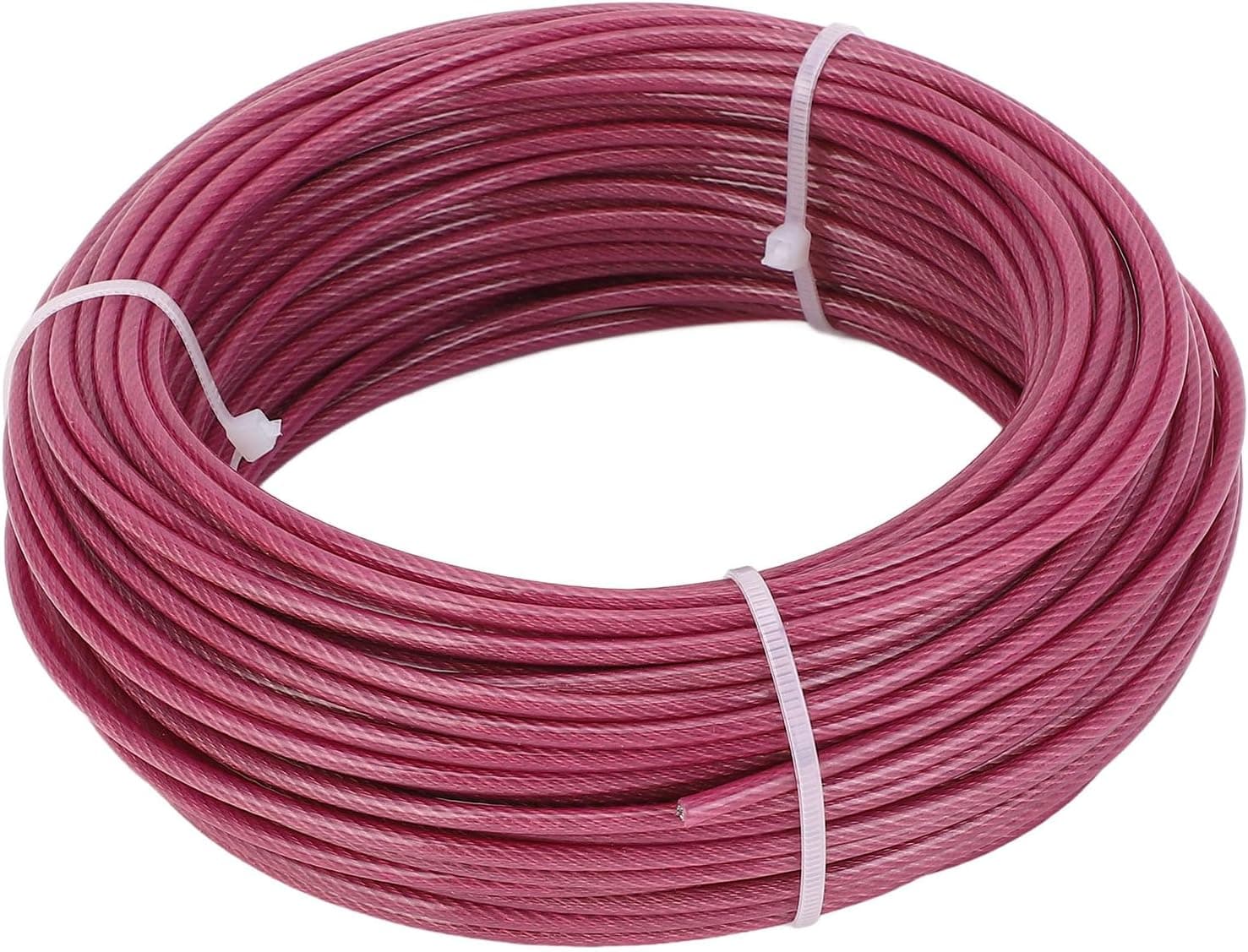 Turnbuckle Wire Tensioner Kit, 100ft 3mm Coated Steel Cable with 304 Stainless Steel for Clotheslines, Climbing Plants, Outdoor Lights