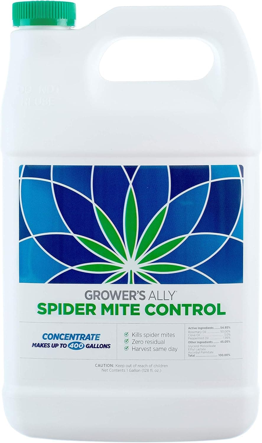 Grower's Ally Spider Mite Control Concentrate - Natural Insecticide for Indoor and Outdoor Plants, 1 Gal