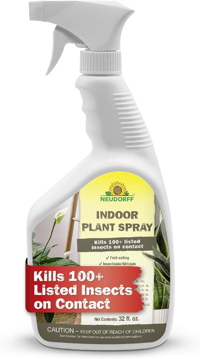 Neudorff Indoor Plant Spray for House Plants and Greenhouse, Kills Spider Mites and Scale, 32 oz